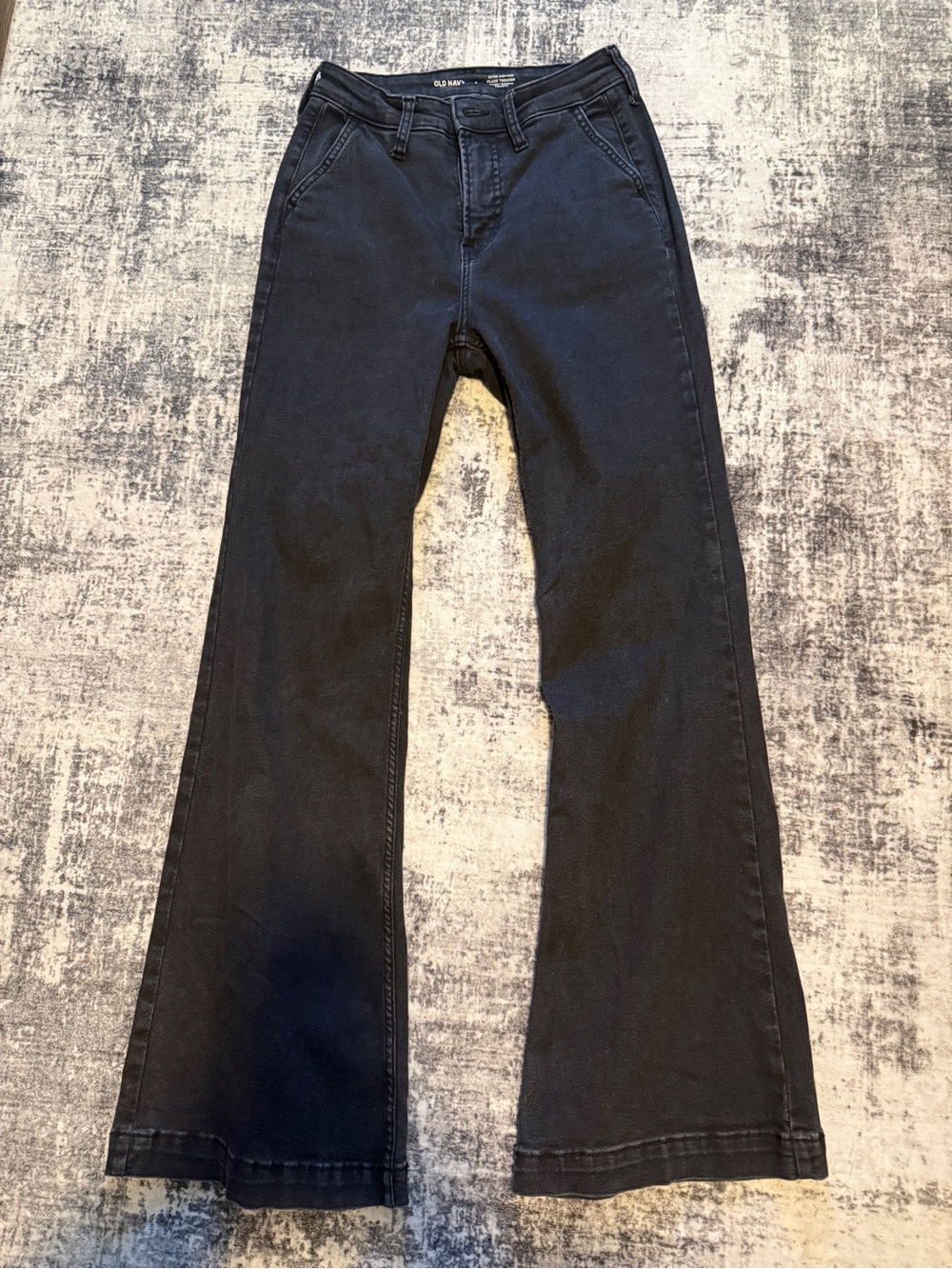 Old Navy Women's “Extra High-Rise” Black Flare Cut Trousers - Size 2